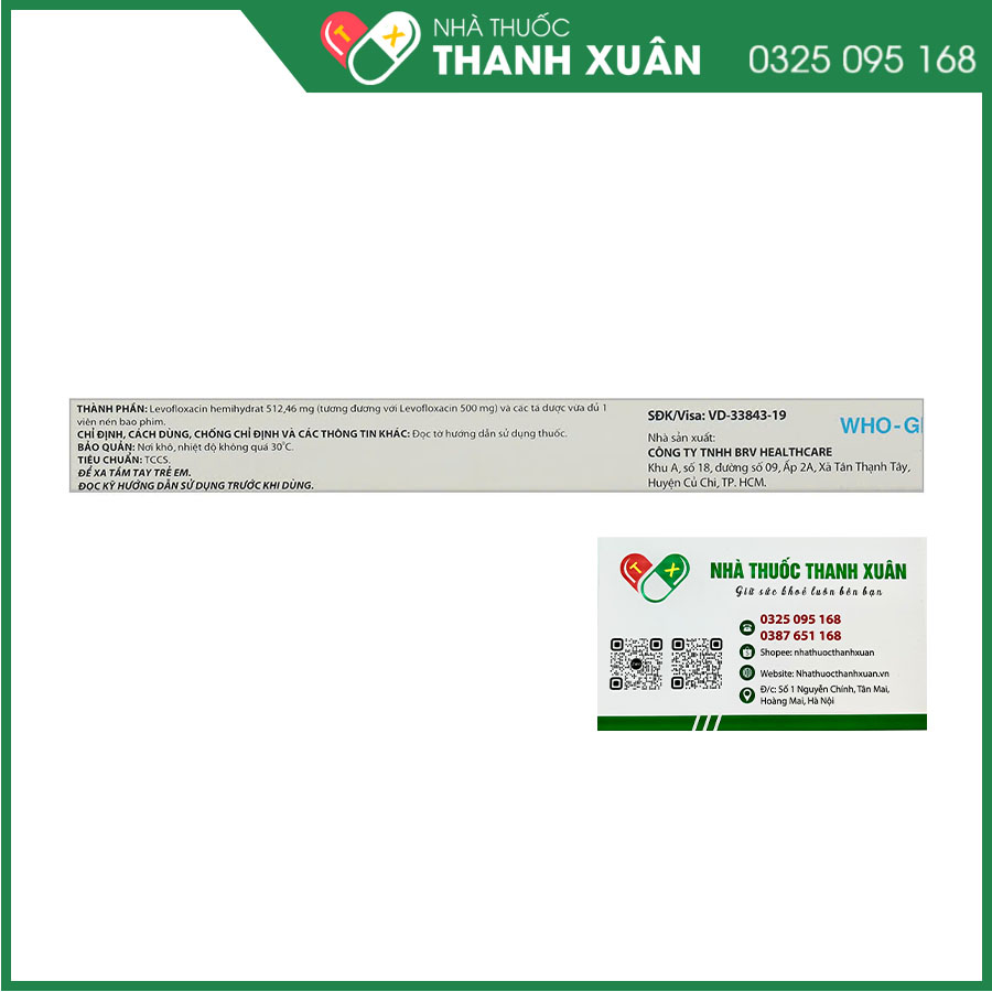 Levoleo 500 điều trị nhiễm khuẩn hô hấp, nhiễm khuẩn tiết niệu, nhiễm khuẩn da và mô